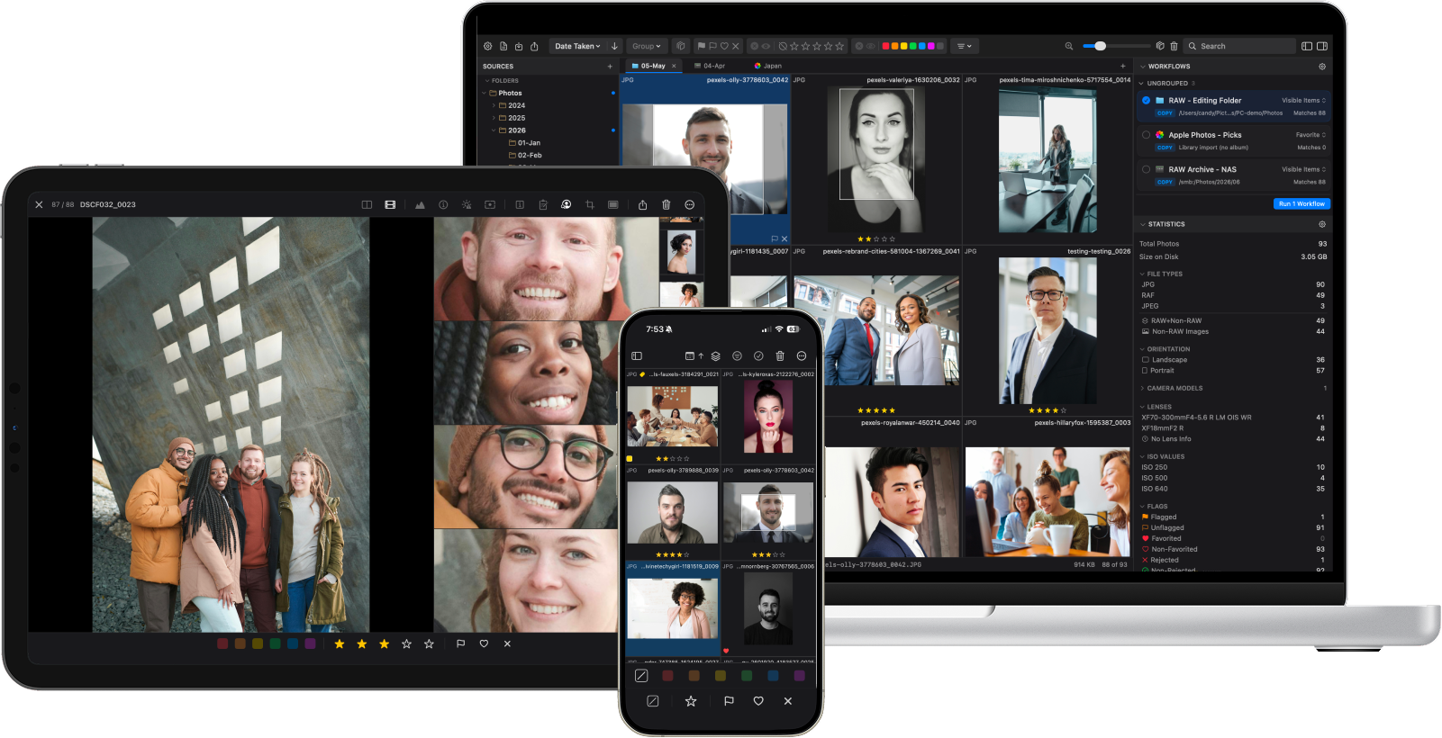 PhotoCuller sur Mac, iPad et iPhone